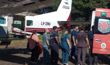 TRASLADO SANITARIO: EL AEROCLUB DE BELLA VISTA VOLVIÓ A SER CLAVE